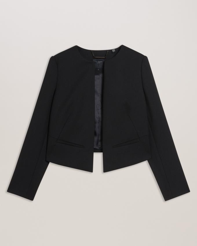 Veste Ted Baker Cropped Tailored Open Noir Femme | NJP-91696310